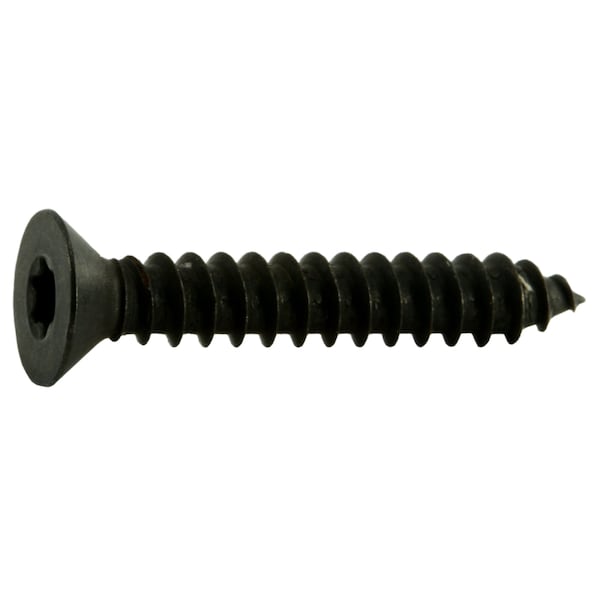 Midwest Fastener Sheet Metal Screw, #8 x 1 in, Black Steel Flat Head Torx Drive, 25 PK 36927 - main